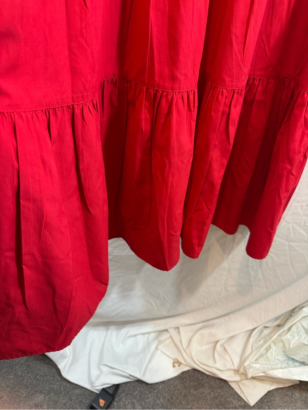 Brochu Walker Red Button-Front Maxi Dress L - Picture 3 of 8